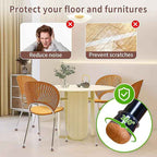 Ezprotekt 24 Pcs Extra Small Chair Leg Floor Protectors, Silicone Felt Chair