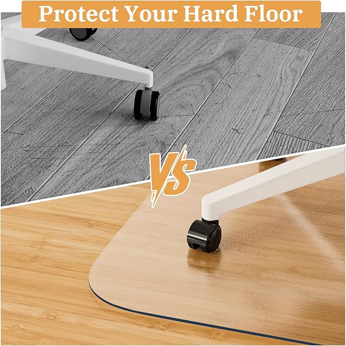 Office Chair Mat for Hardwood Floor, Heavy Duty Non-Slip Chair Mat for Rolling - Image 6