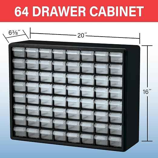 Akro-Mils 64-Drawer Plastic Drawer Storage Cabinet