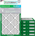 Filterbuy 14x25x2 Air Filter MERV 8 Essential Dust & Allergy Defense, by Filterbuy