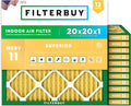 Filterbuy 20x20x1 Air Filter MERV 11 Superior Pet & Allergy Defense, by Filterbuy