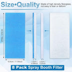 Nuenen 8 Pieces Paint Booth Filter Airbrush Booth Filter Spray Airbrush Spray - Image 2
