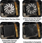 4Pcs 120mm Cooling Fan Filter, Plastic Dustproof Mesh Cover - Image 6