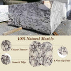 100% Real Natural Marble Tray for Bathroom, Luxury Calacatta Viola Stone Vanity