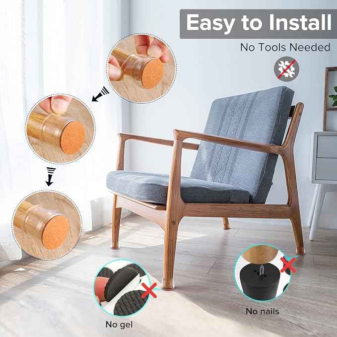 32PCS Upgraded Silicone Chair Leg Floor Protectors