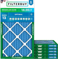 Filterbuy 14x30x1 Air Filter MERV 13 Optimal Smoke & Allergy Defense, by Filterbuy
