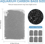 6 Pack Aquarium Activated Carbon Bags, Chemical Aquarium Filter Media, - Image 2