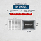Fits 22x16 Duct Opening | Steel Return Air Grille by Handua | Vent Cover Grill - Image 3