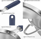 U-Taste Medium Fine Mesh Strainer: 18/8 Stainless Steel 4.73in 30 Mesh Kitchen - Image 6