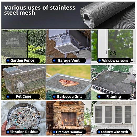 20 Mesh 304 Stainless Steel Mesh Screen, Rust Free Woven Wire Mesh, Metal Mesh - Image 5