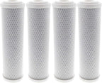 Tier1 10 Micron 10 Inch x 2.5 Inch | 4-Pack Whole House Carbon Block Water by Tier1