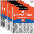 Nordic Pure 16x20x4 Pleated Air Filters MERV 15 Plus Carbon 6 Pack by NordicPure
