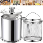 Chihee Grease Container Deep Fryer 2 in 1 Stainless Steel Bacon Grease Saver by Chihee