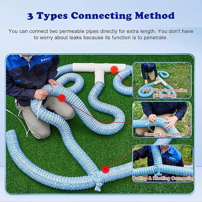 French Drain Pipe for Lawn, L 50ft) - Image 2