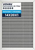14x20x1 Air Filter-MERV 8, Washable & Reusable Electrostatic Air Filter by VOVAV