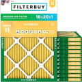 Filterbuy 16x20x1 Air Filter MERV 11 Superior Pet & Allergy Defense, by Filterbuy