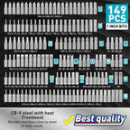 Amartisan 258-Piece Ultimate Screwdriver Bit Set, Chrome Vanadium Steel Driver