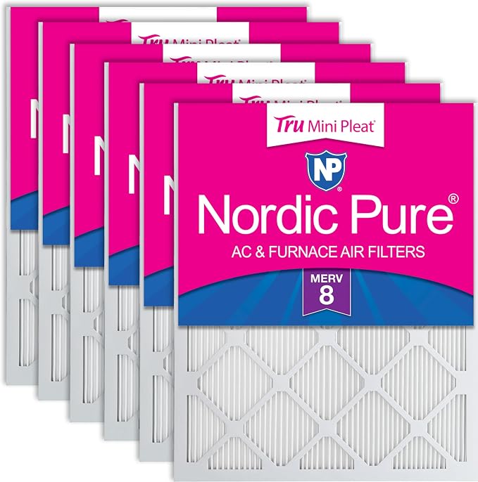 Nordic Pure 14x30x1 Tru Mini Pleat MERV 8 AC Furnace Air Filters by NordicPure