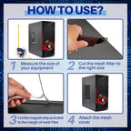 Woanger 2 Pcs 1000 x 300 mm DIY PC Case Dust Filter PC Fan Mesh Filter Floor - Image 4