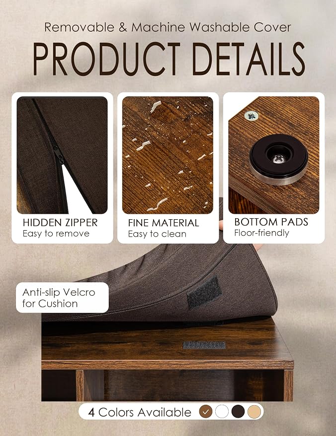 DINZI LVJ Shoe Storage Bench - Image 6