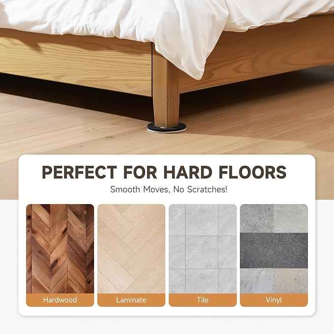 CO-Z 8pcs Felt Furniture Sliders