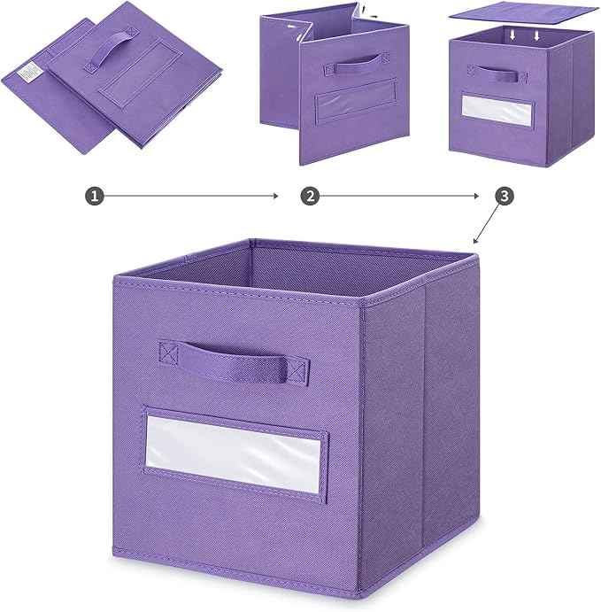 artsdi Fabric storage cubes 11 Inch Cube Storage Bin, Cube storage
