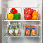 Vtopmart Clear Plastic Pantry Organizer Bins, Countertops, Freezer Organization