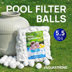 AQUASTRONG Pool Filter Balls for Sand Filters, 5.5 lbs Reusable Pool Sand - Image 2