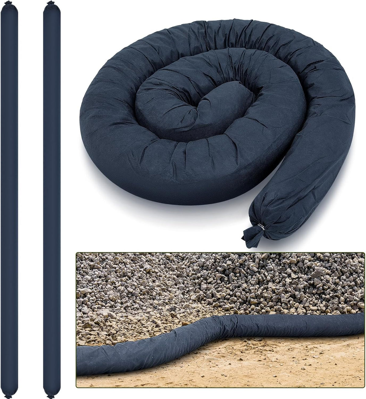 2 Pcs Sediment Filter Erosion Control Blanket Silt Fence Sock with