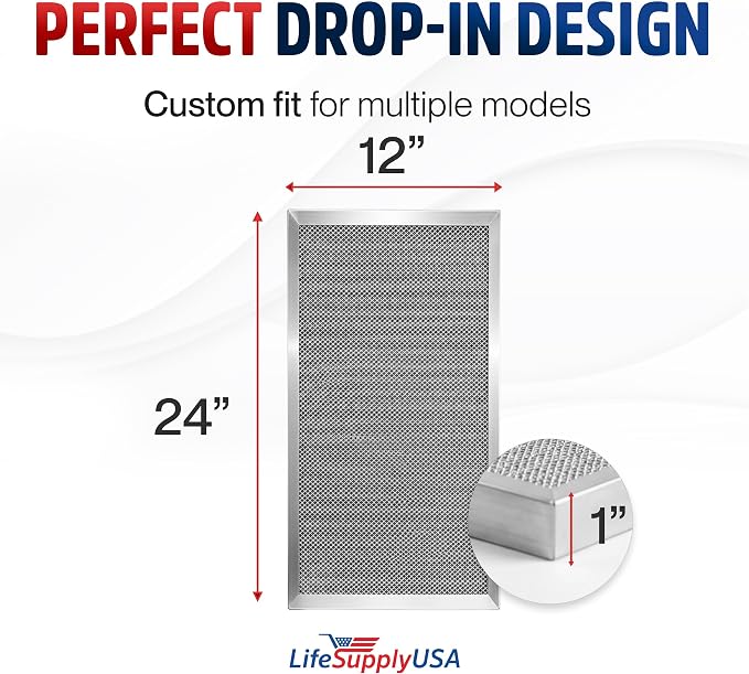 12x24x1 Electrostatic Air Filter, MERV 8, Reusable Furnace AC/HVAC Filter - Image 6