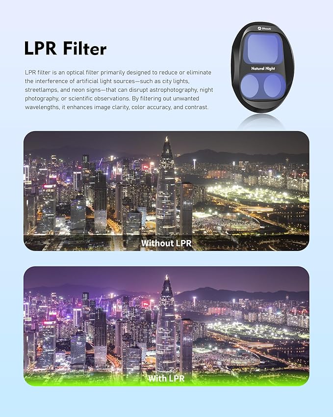 Light Pollution Filter for DJI Mavic 4 Pro, LPR Filter Reduces Urban Orange Glow - Image 4