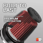 K&N High-Flow Original Lifetime Universal Clamp-On Air Filter: High Performance - Image 5