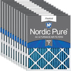 Nordic Pure 20x20x1 Pleated MERV 7 Air Filters 12 Pack by NordicPure