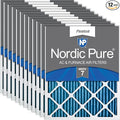 Nordic Pure 18x24x1 Pleated MERV 7 Air Filters 12 Pack by NordicPure