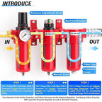 TAILONZ PNEUMATIC 0-150PSI 1/4 Inch NPT Aluminum Alloy Industrial Grade Three - Image 5