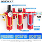 TAILONZ PNEUMATIC 0-150PSI 1/2 Inch NPT Aluminum Alloy Industrial Grade Three - Image 5