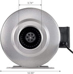 iPower GLFANXINL4FILT4MD8CTR 4 Inch 190 CFM Inline Fan Carbon Filter 8 Feet - Image 2