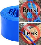 DAVCO 1.25" x 50 ft Pool Backwash Hose, Heavy Duty Reinforced Blue PVC Lay Flat - Image 4