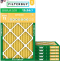Filterbuy 12x24x1 Air Filter MERV 11 Superior Pet & Allergy Defense, by Filterbuy