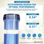 Max Water Whole House 20" x4.5" Purple Clear WH Water Filter Housing 1 inch - Image 4
