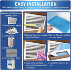 2 Rolls Air Vent Filters, MERV 8 Triple Vent Filter Kit - Image 5