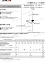 Chanzon 15SQ045 Schottky Diodes 15A 45V R-6 Axial 15 Amp 45 Volt - Image 3