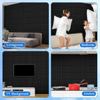 Nuanchu 32 Pcs 3D Slat Wall Panels, Paintable Waterproof Textured Tiles - Image 7