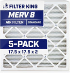 Filter King 17.5x17.5x2 Air Filter | 5-PACK | MERV 8 HVAC Pleated A/C Furnace by FilterKing