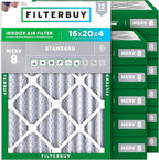 Filterbuy 16x20x4 Air Filter MERV 8 Essential Dust & Allergy Defense, by Filterbuy
