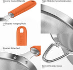 U-Taste Medium Fine Mesh Strainer: 18/8 Stainless Steel 4.73in 30 Mesh Kitchen - Image 6