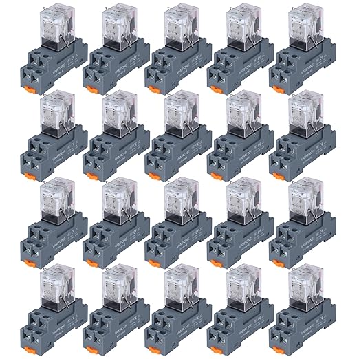 20PCS Electromagnetic Power Relay, 8-Pin 10 AMP 110/120V AC Relay Coil by VAMRONE