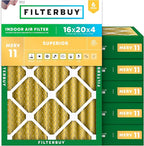 Filterbuy 16x20x4 Air Filter MERV 11 Superior Pet & Allergy Defense, by Filterbuy