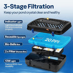 VIVOHOME All-in-One Pond Filter Fountain System Kits, 540 GPH Submersible Water - Image 3