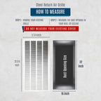 Fits 16x32 Duct Opening | Steel Return Air Grille by Handua | Vent Cover Grill - Image 3